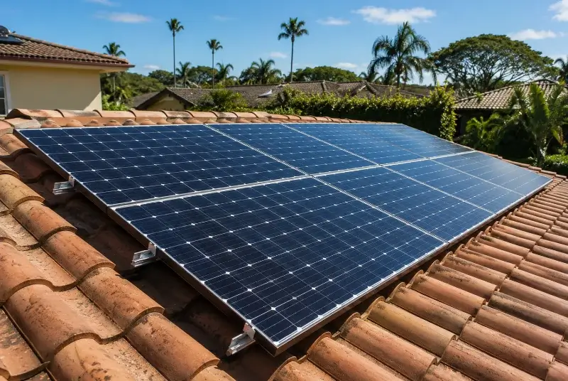 Installation de panneaux solaires aux Touches